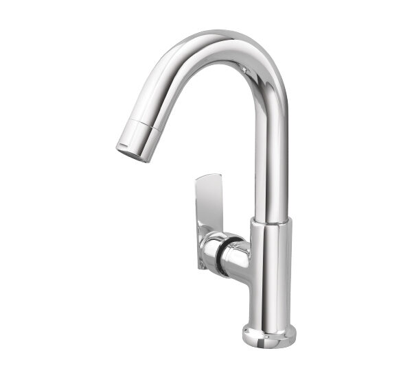 Pillar Cock With Swan Neck Spout